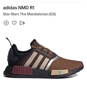 STAR WARS X NMD ADIDAS BIG KIDS MANDALORIAN SNEAKER SIZE 5 1/2